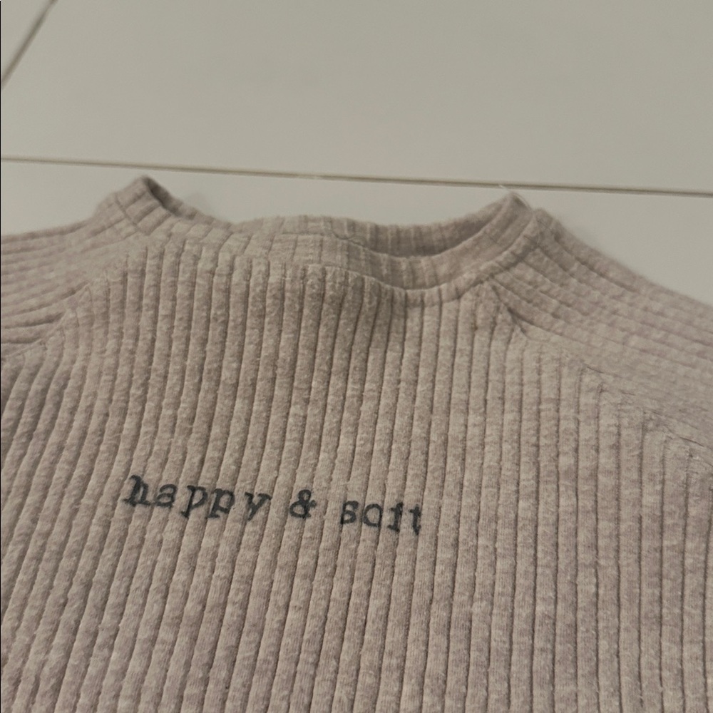Zara 9/12 sweater Ribbed Tan happy & soft